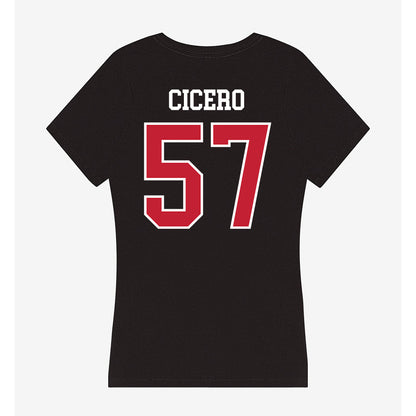 Ball State - NCAA Football : Nolan Cicero - Women's V-Neck T-Shirt-1