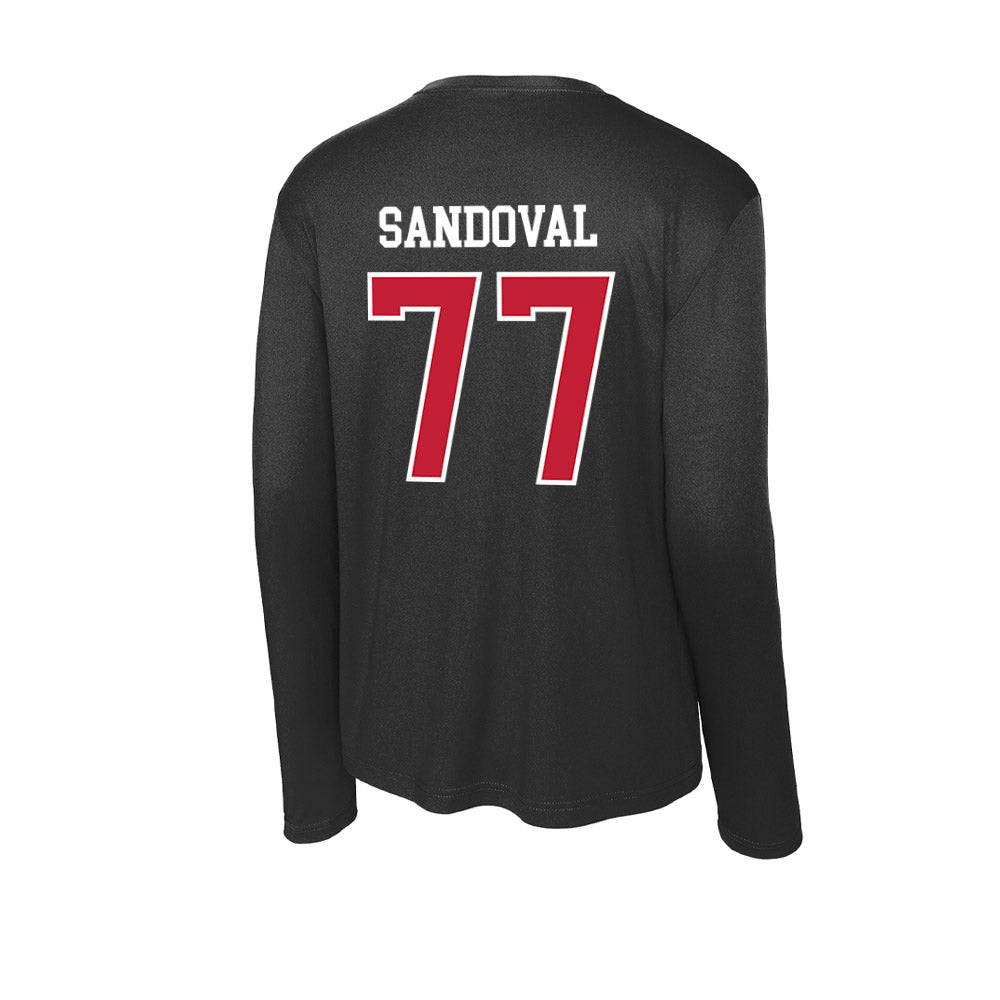 Ball State - NCAA Football : Misael Sandoval - Activewear Long Sleeve T-Shirt-1