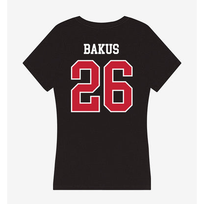 Ball State - NCAA Baseball : Jack Bakus - Women's V-Neck T-Shirt-1