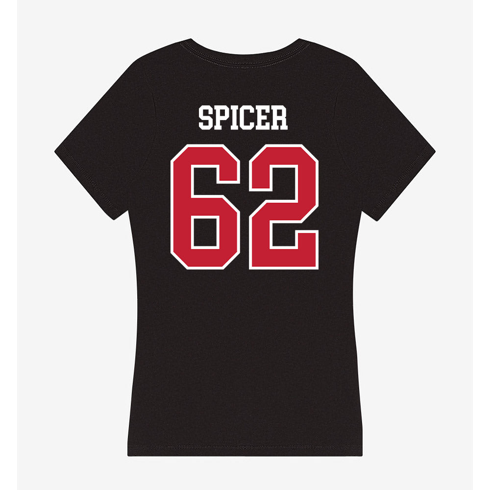 Ball State - NCAA Football : Sam Spicer - Women's V-Neck T-Shirt-1