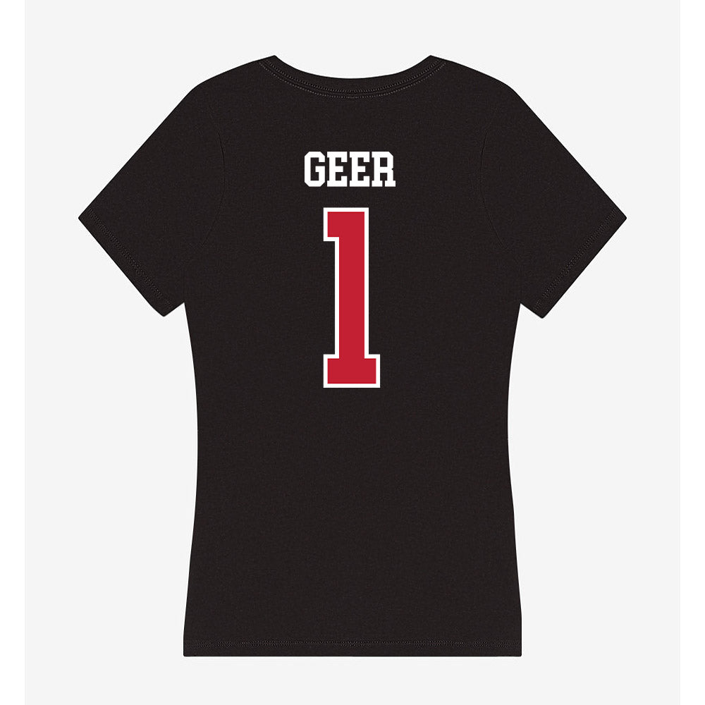 Ball State - NCAA Women's Volleyball : Audrey Geer - Women's V-Neck T-Shirt-1