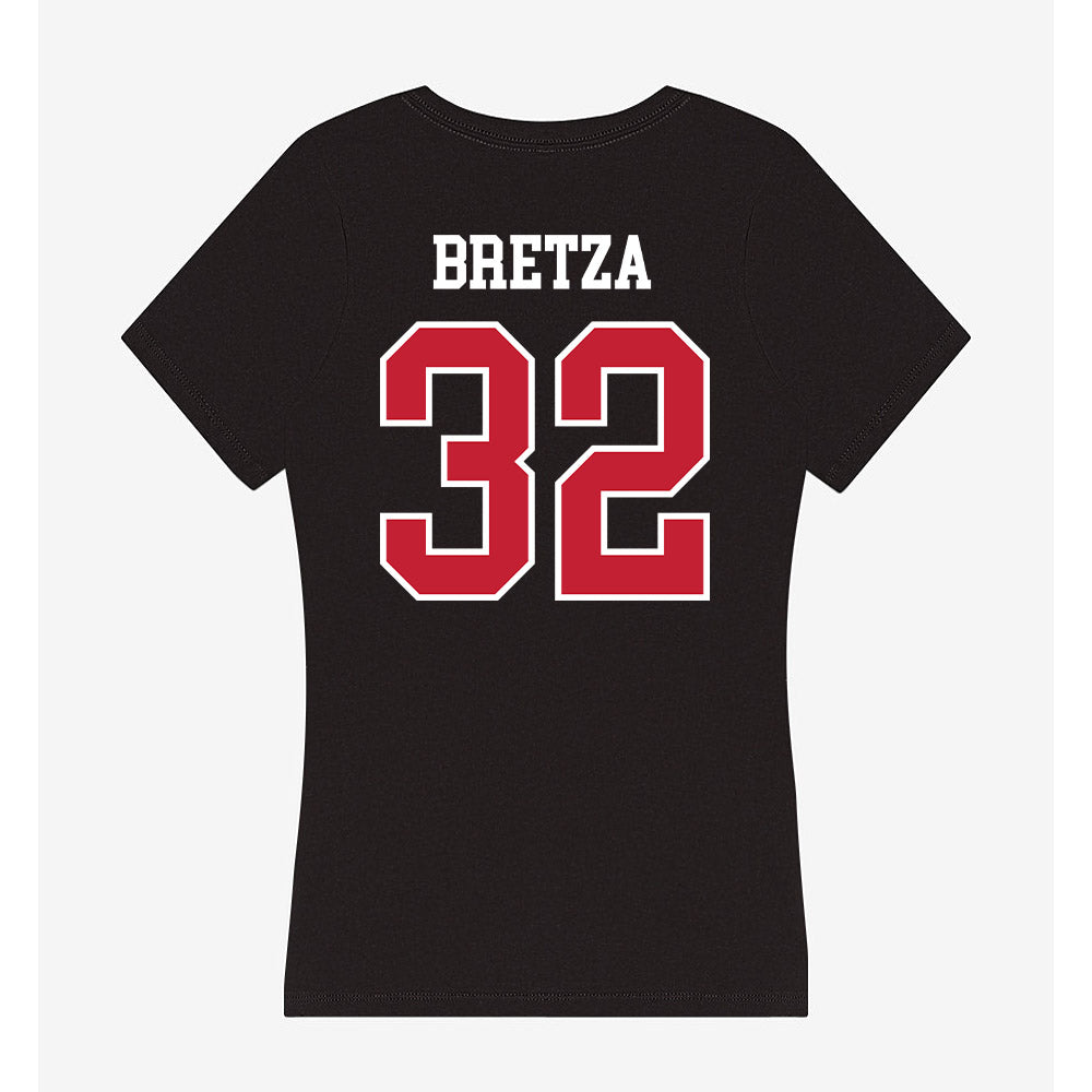 Ball State - NCAA Baseball : Zander Bretza - Women's V-Neck T-Shirt-1