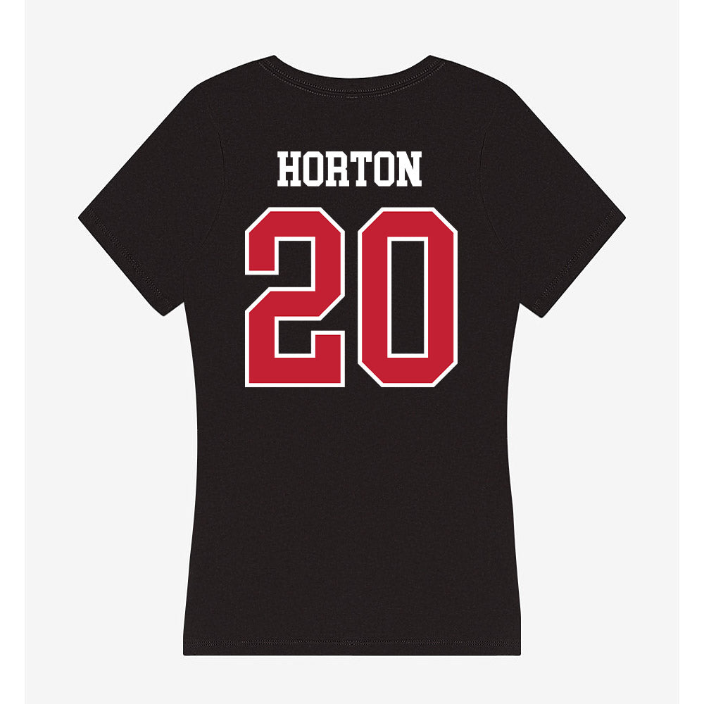 Ball State - NCAA Football : TJ Horton - Women's V-Neck T-Shirt-1