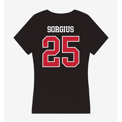 Ball State - NCAA Baseball : Kendric Sorgius - Women's V-Neck T-Shirt-1