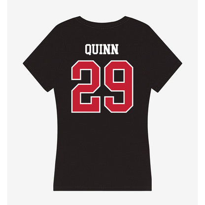 Ball State - NCAA Baseball : Owen Quinn - Women's V-Neck T-Shirt-1