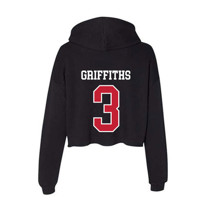 Ball State - NCAA Baseball : Brett Griffiths - Women's Crop Fleece Hoodie-1