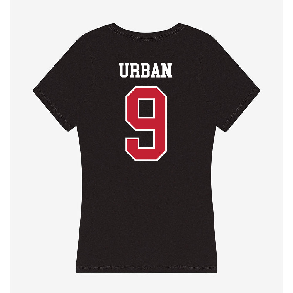Ball State - NCAA Softball : Hayley Urban - Women's V-Neck T-Shirt-1