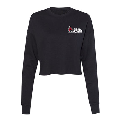 Ball State - NCAA Women's Track & Field : Trinity Bibbs - Women's Cropped Crew Fleece-0