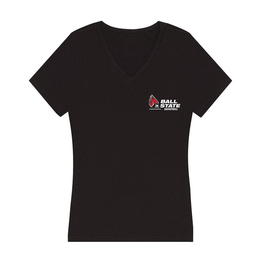 Ball State - NCAA Men's Basketball : Kjei Parker - Women's V-Neck T-Shirt-0