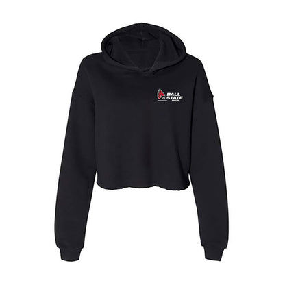 Ball State - NCAA Women's Soccer : Kylie Archer - Women's Crop Fleece Hooded Sweatshirt-0