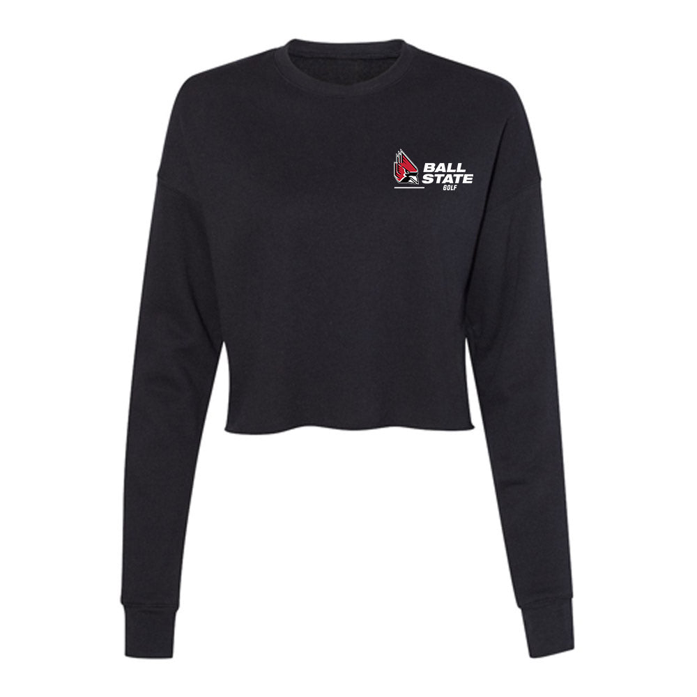 Ball State - NCAA Men's Golf : Carter Smith - Women's Cropped Crew Fleece-0