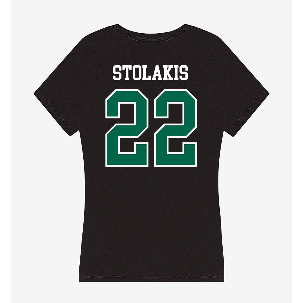 Tulane - NCAA Women's Bowling : Mia Stolakis - Women's V-Neck T-Shirt-1
