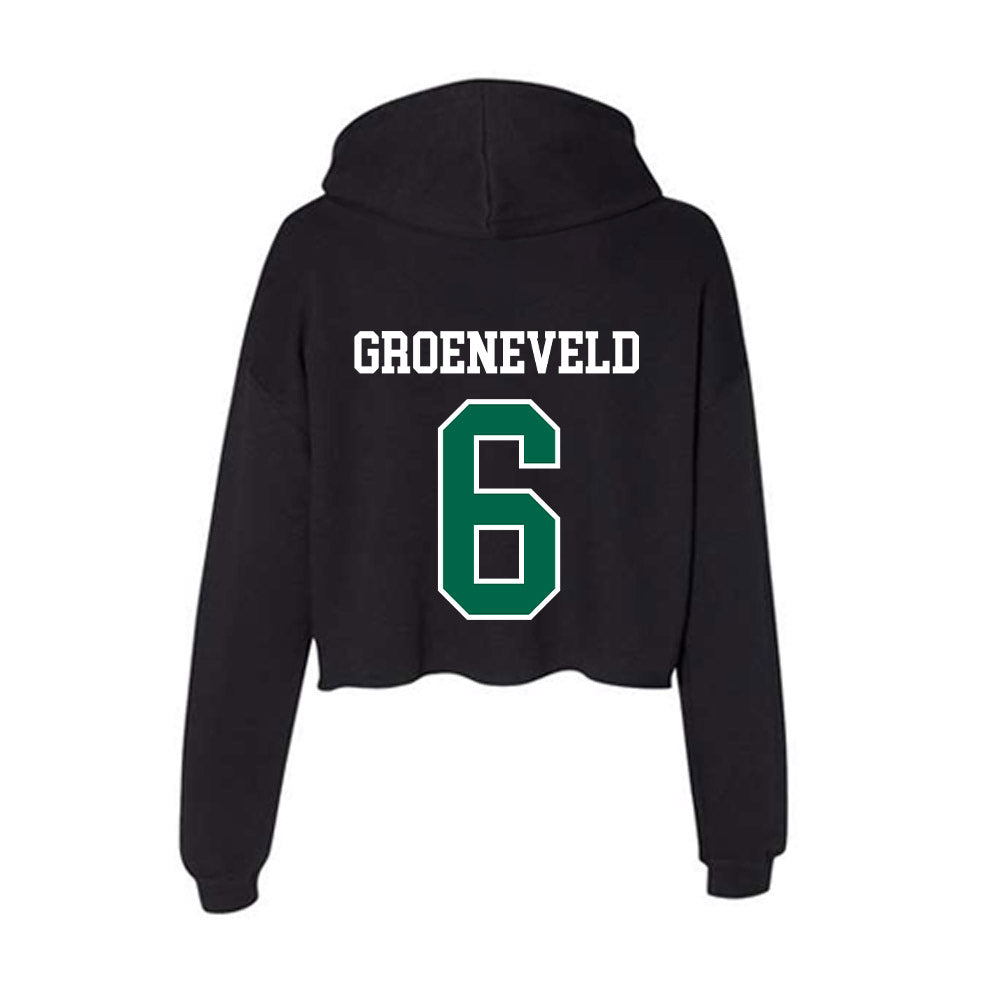 Tulane - NCAA Baseball : Aj Groeneveld - Women's Crop Fleece Hoodie-1