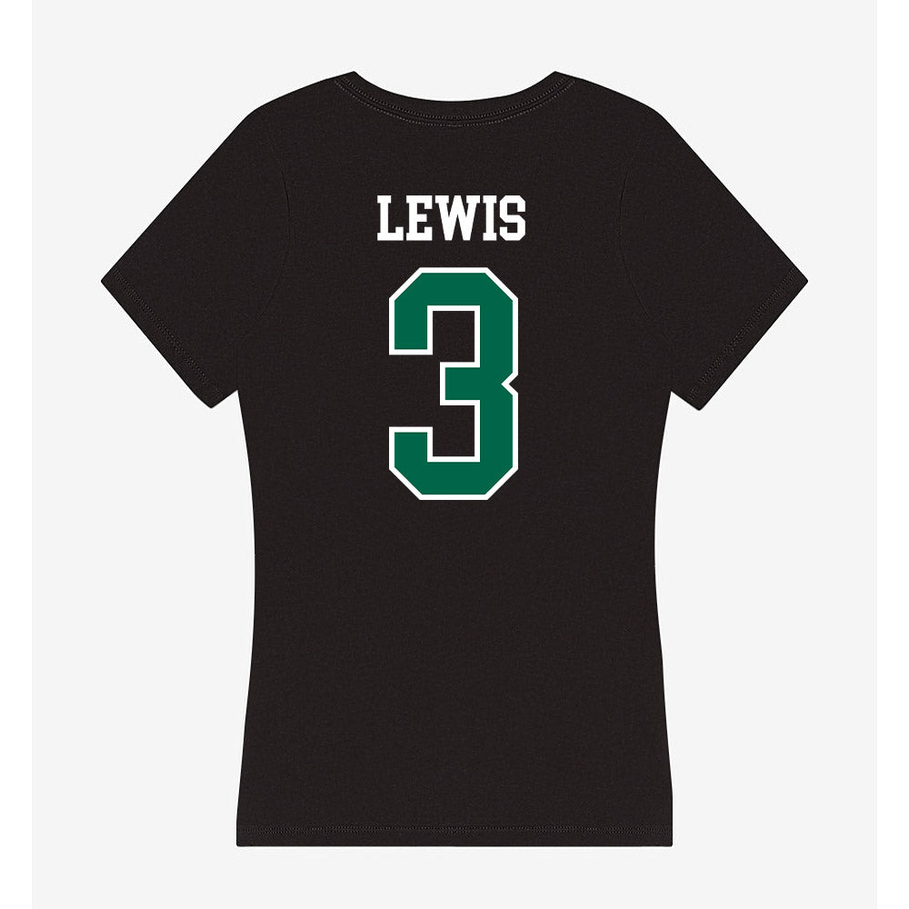 Tulane - NCAA Men's Basketball : Krystian Lewis - Women's V-Neck T-Shirt-1
