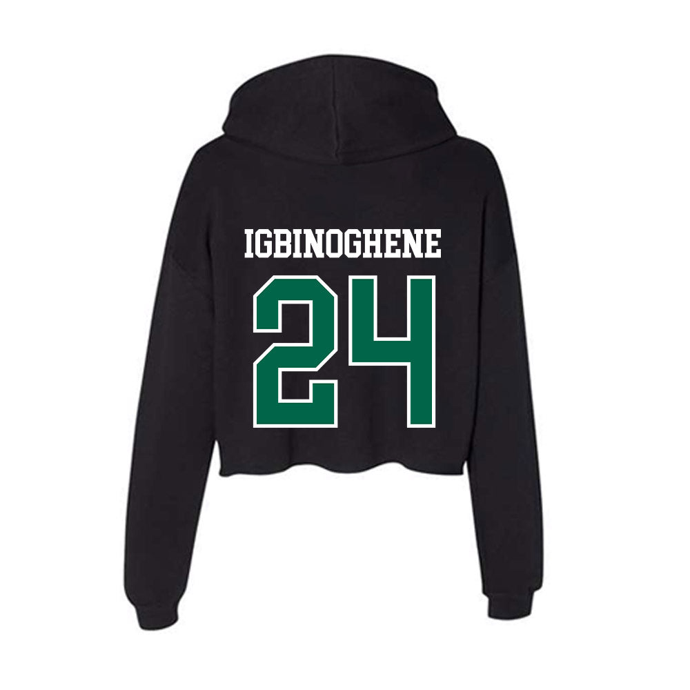 Tulane - NCAA Football : Michael Igbinoghene - Women's Crop Fleece Hoodie-1