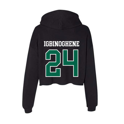 Tulane - NCAA Football : Michael Igbinoghene - Women's Crop Fleece Hoodie-1