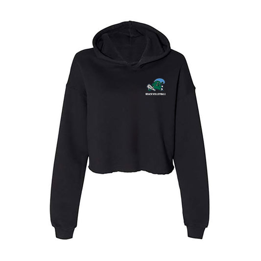 Tulane - NCAA Beach Volleyball : Kaydence Stormes - Women's Crop Fleece Hooded Sweatshirt-0