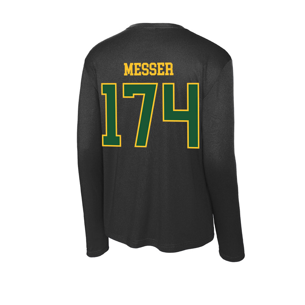 GMU - NCAA Wrestling : Logan Messer - Activewear Long Sleeve T-Shirt-1