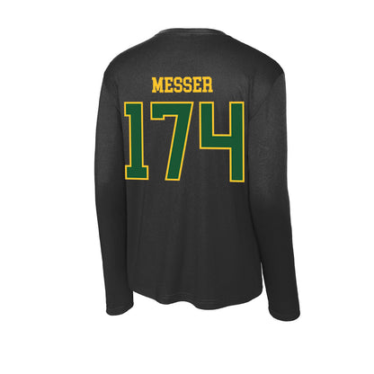 GMU - NCAA Wrestling : Logan Messer - Activewear Long Sleeve T-Shirt-1