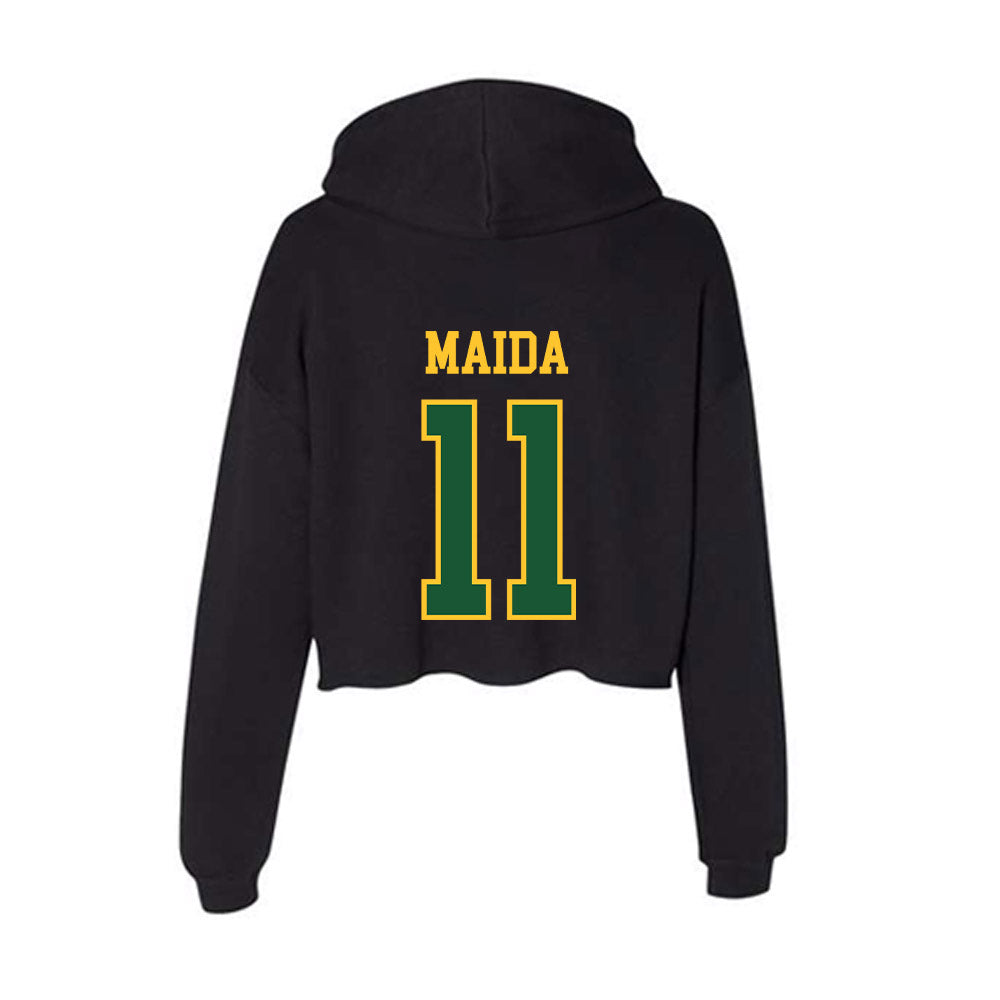 GMU - NCAA Women's Soccer : Kasey Maida - Women's Crop Fleece Hooded Sweatshirt-1
