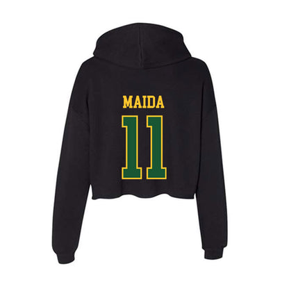 GMU - NCAA Women's Soccer : Kasey Maida - Women's Crop Fleece Hooded Sweatshirt-1