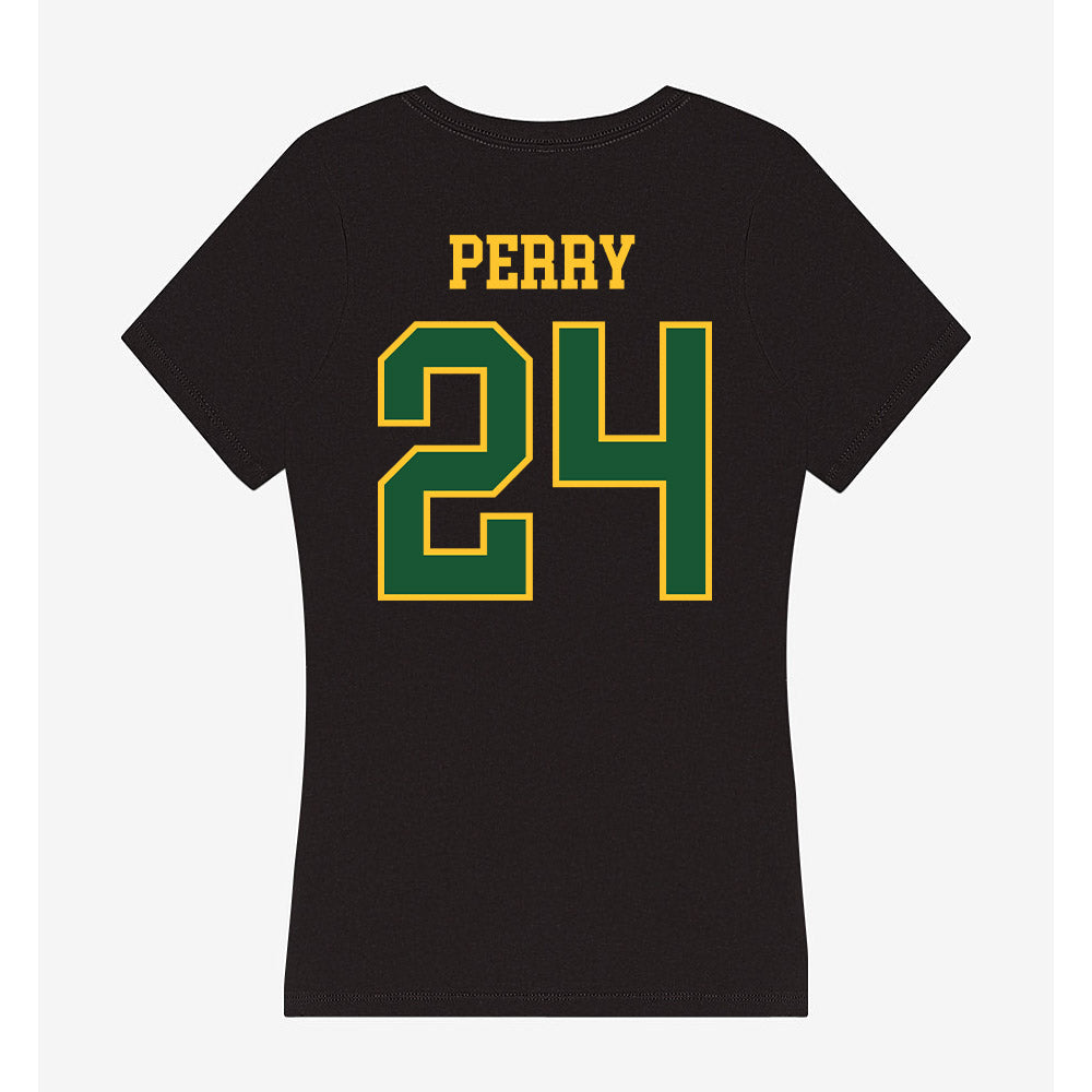 GMU - NCAA Women's Lacrosse : Olivia Perry - Women's V-Neck T-Shirt-1