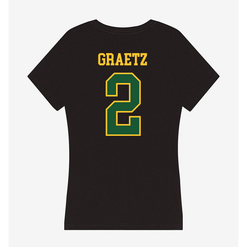 GMU - NCAA Women's Volleyball : Haley Graetz - Women's V-Neck T-Shirt-1