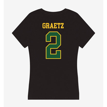 GMU - NCAA Women's Volleyball : Haley Graetz - Women's V-Neck T-Shirt-1