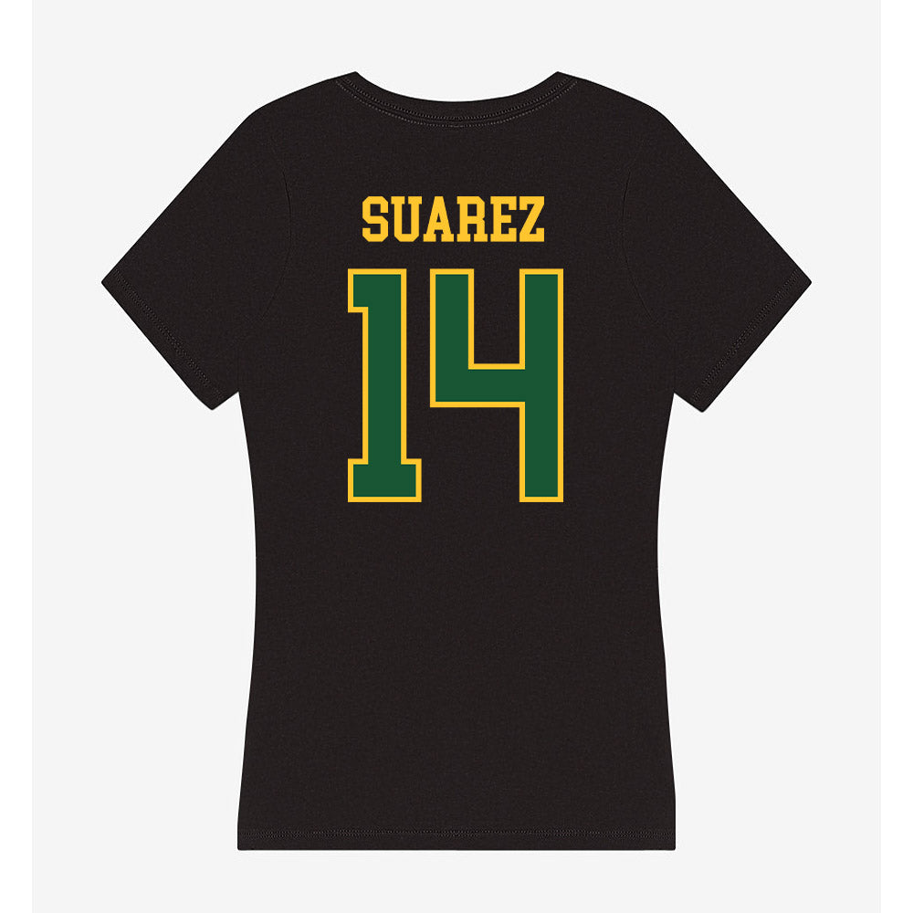 GMU - NCAA Women's Basketball : Paula Su�rez - Women's V-Neck T-Shirt-1