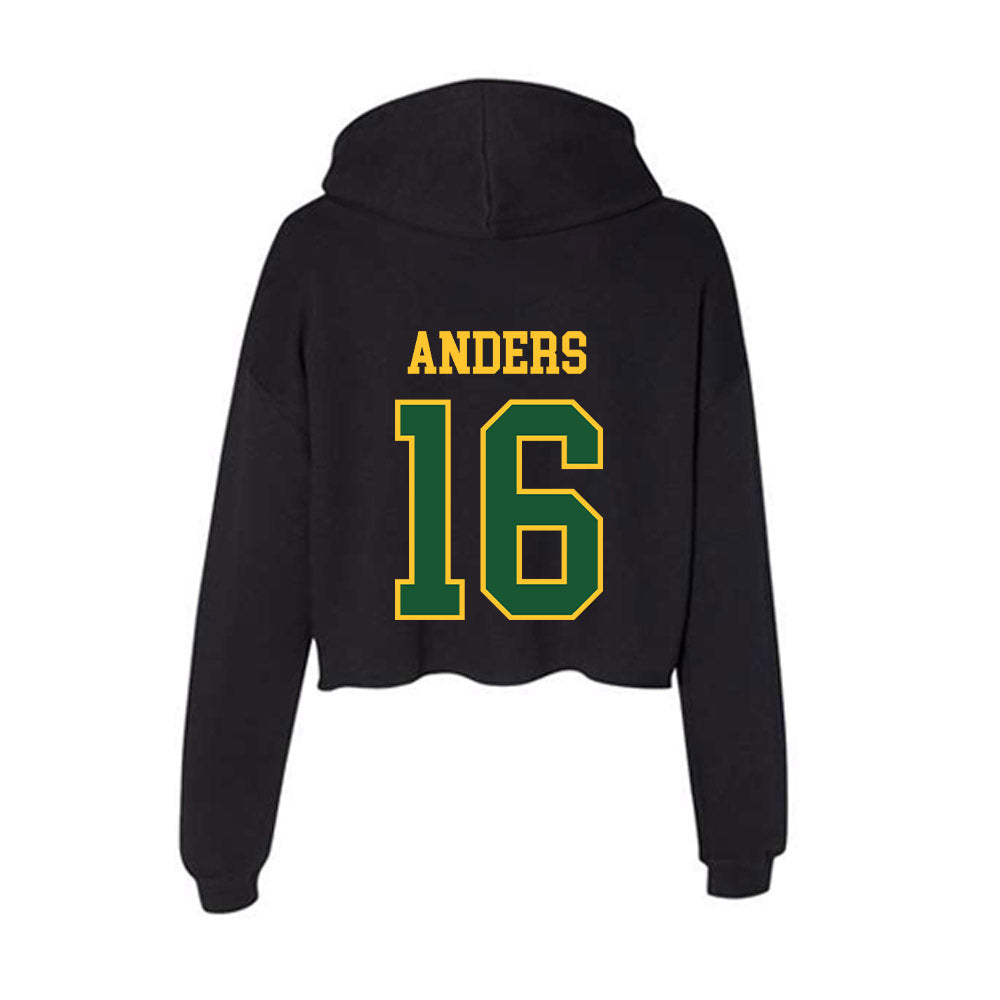 GMU - NCAA Women's Lacrosse : Kate Anders - Women's Crop Fleece Hoodie-1
