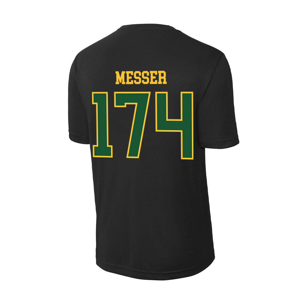 GMU - NCAA Wrestling : Logan Messer - Activewear T-Shirt-1