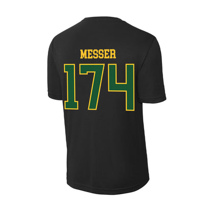 GMU - NCAA Wrestling : Logan Messer - Activewear T-Shirt-1