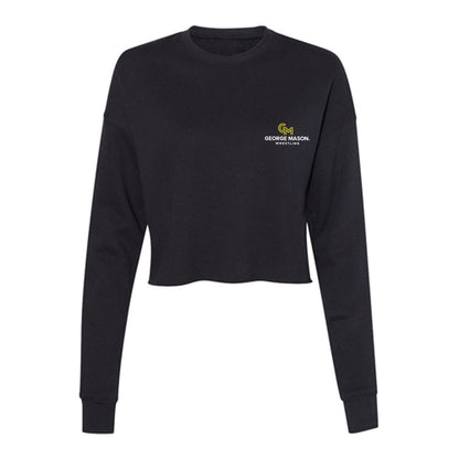 GMU - NCAA Wrestling : Logan Messer - Women's Cropped Crew Fleece-0