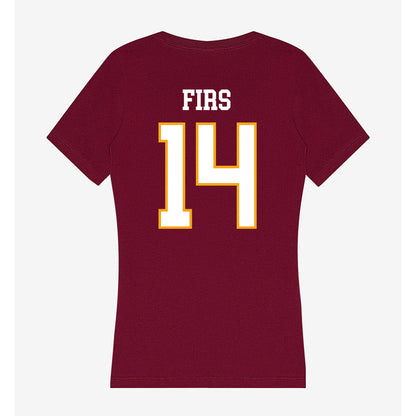 Loyola - NCAA Men's Soccer : Daniel Firs - Women's V-Neck T-Shirt-1