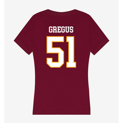 Loyola - NCAA Softball : Abbie Gregus - Women's V-Neck T-Shirt-1