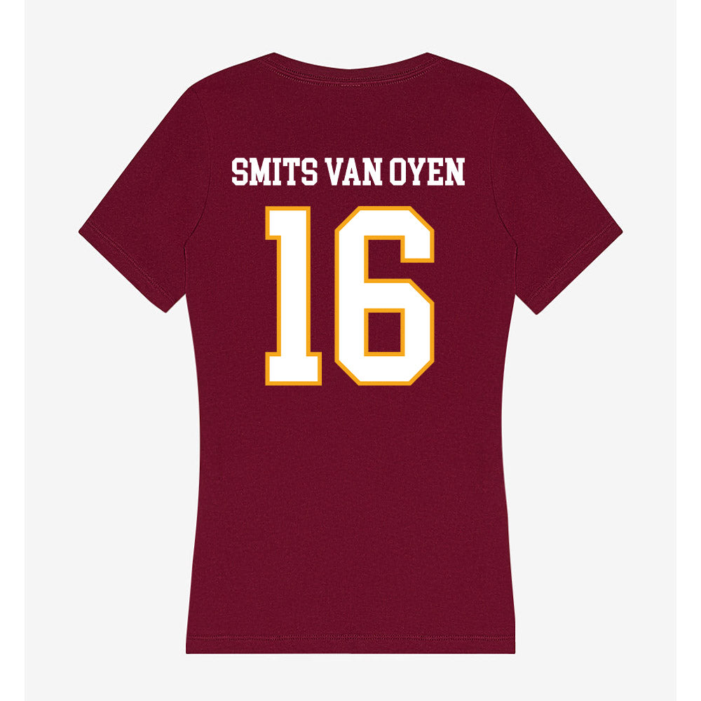 Loyola - NCAA Men's Volleyball : Alexander Smits Van Oyen - Women's V-Neck T-Shirt-1