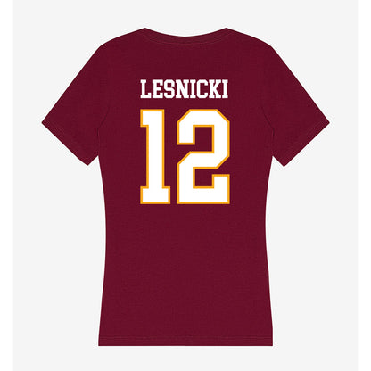 Loyola - NCAA Softball : Nat Lesnicki - Women's V-Neck T-Shirt-1