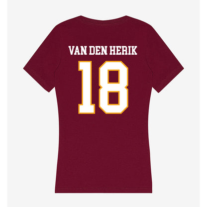 Loyola - NCAA Women's Volleyball : Claire van den Herik - Women's V-Neck T-Shirt-1