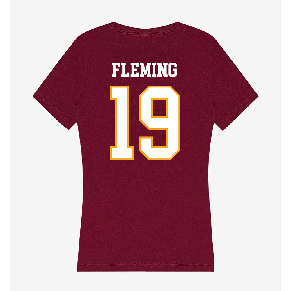 Loyola - NCAA Women's Soccer : Ava Fleming - Women's V-Neck T-Shirt-1