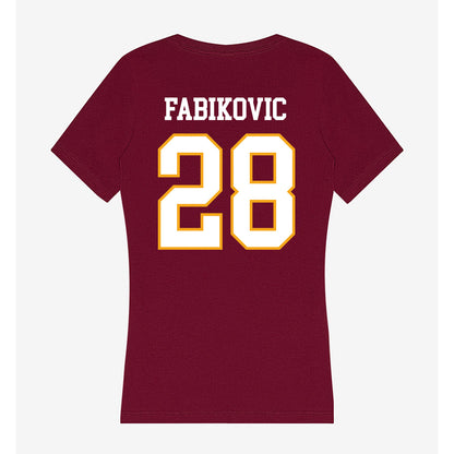 Loyola - NCAA Men's Volleyball : Daniel Fabikovic - Women's V-Neck T-Shirt-1