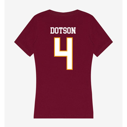 Loyola - NCAA Men's Basketball : Kayde Dotson - Women's V-Neck T-Shirt-1