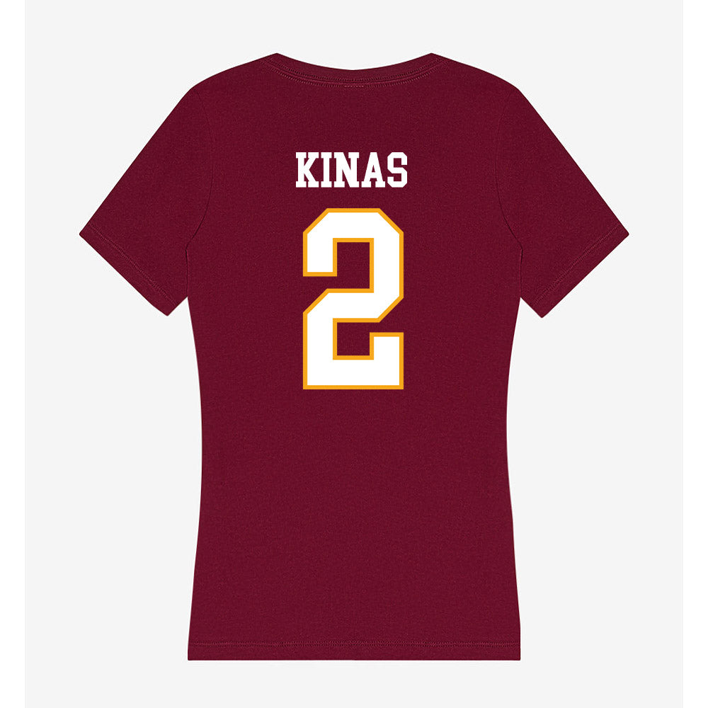 Loyola - NCAA Women's Basketball : Alexa Kinas - Women's V-Neck T-Shirt-1