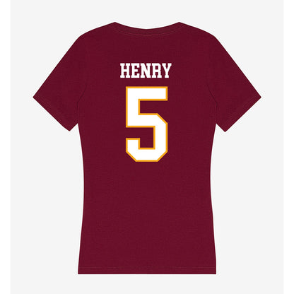 Loyola - NCAA Women's Volleyball : Emma Henry - Women's V-Neck T-Shirt-1
