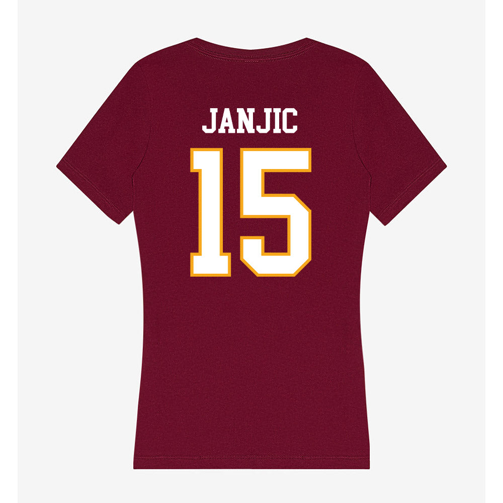 Loyola - NCAA Men's Soccer : Petar Janjic - Women's V-Neck T-Shirt-1