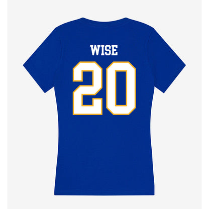 SJSU - NCAA Men's Basketball : Christian Wise - Women's V-Neck T-Shirt-1