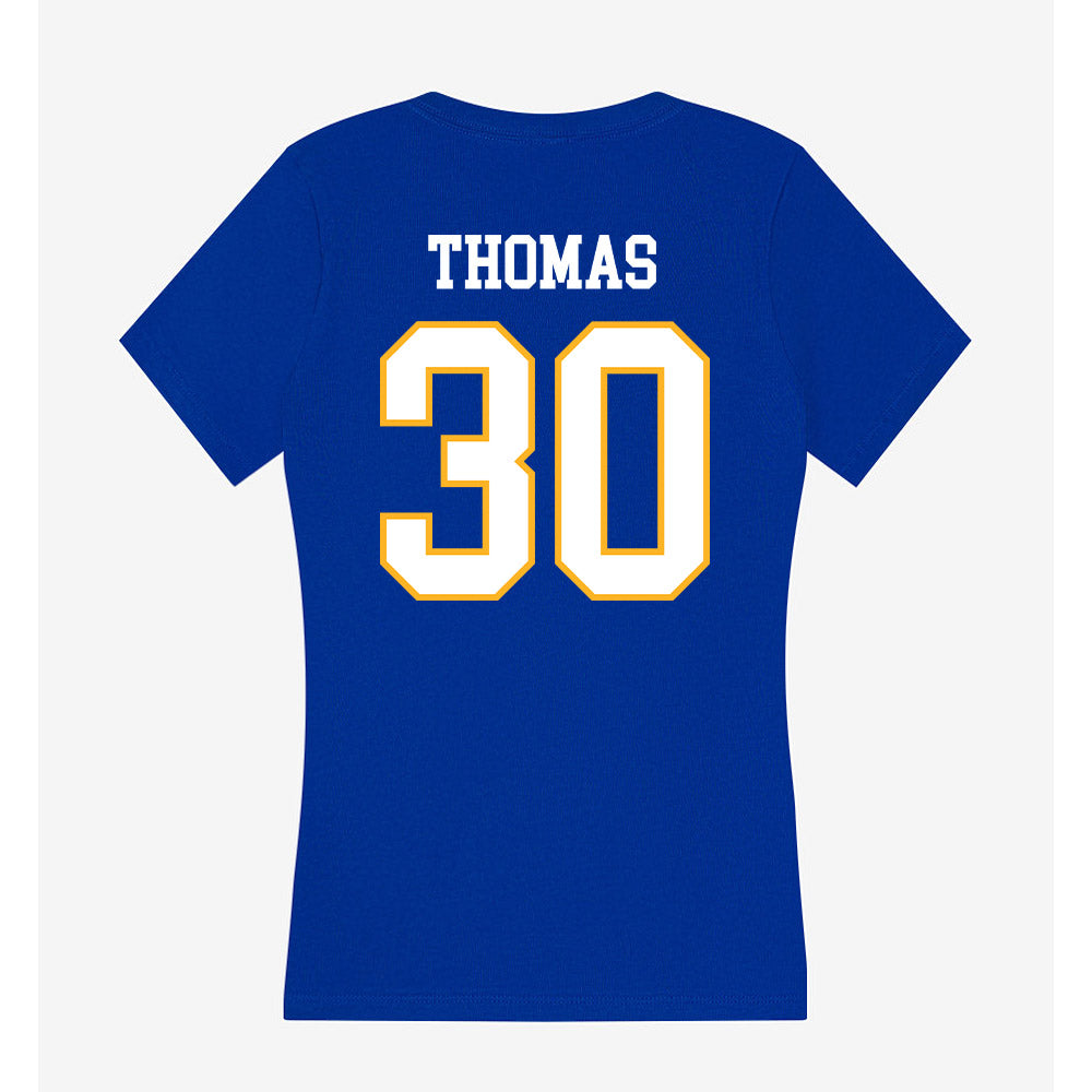 SJSU - NCAA Baseball : David Thomas - Women's V-Neck T-Shirt-1