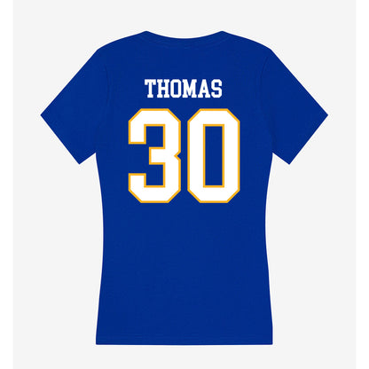 SJSU - NCAA Baseball : David Thomas - Women's V-Neck T-Shirt-1