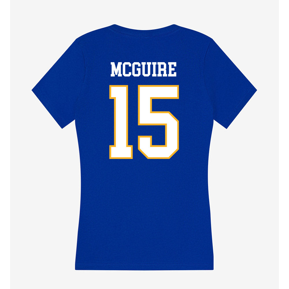 SJSU - NCAA Women's Water Polo : Makayla McGuire - Women's V-Neck T-Shirt-1