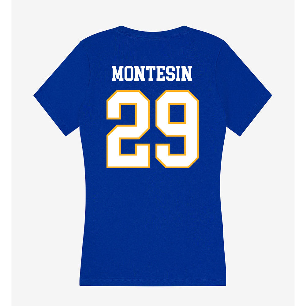 SJSU - NCAA Women's Soccer : Lily Montesin - Women's V-Neck T-Shirt-1
