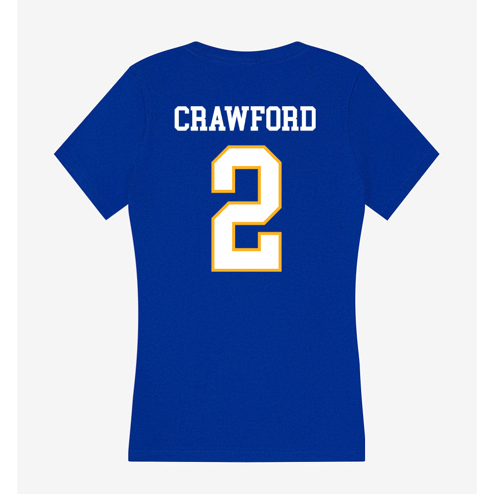 SJSU - NCAA Football : Maliki Crawford - Women's V-Neck T-Shirt-1